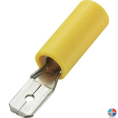 Cosse mâle jaune 6.3mm pour 6mm²