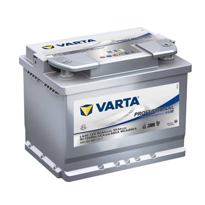 Batterie VARTA Decharge lente AGM LA60 12V 60Ah C20 Professional