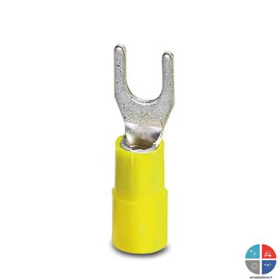 Cosse jaune à fourche 5mm pour 6mm²