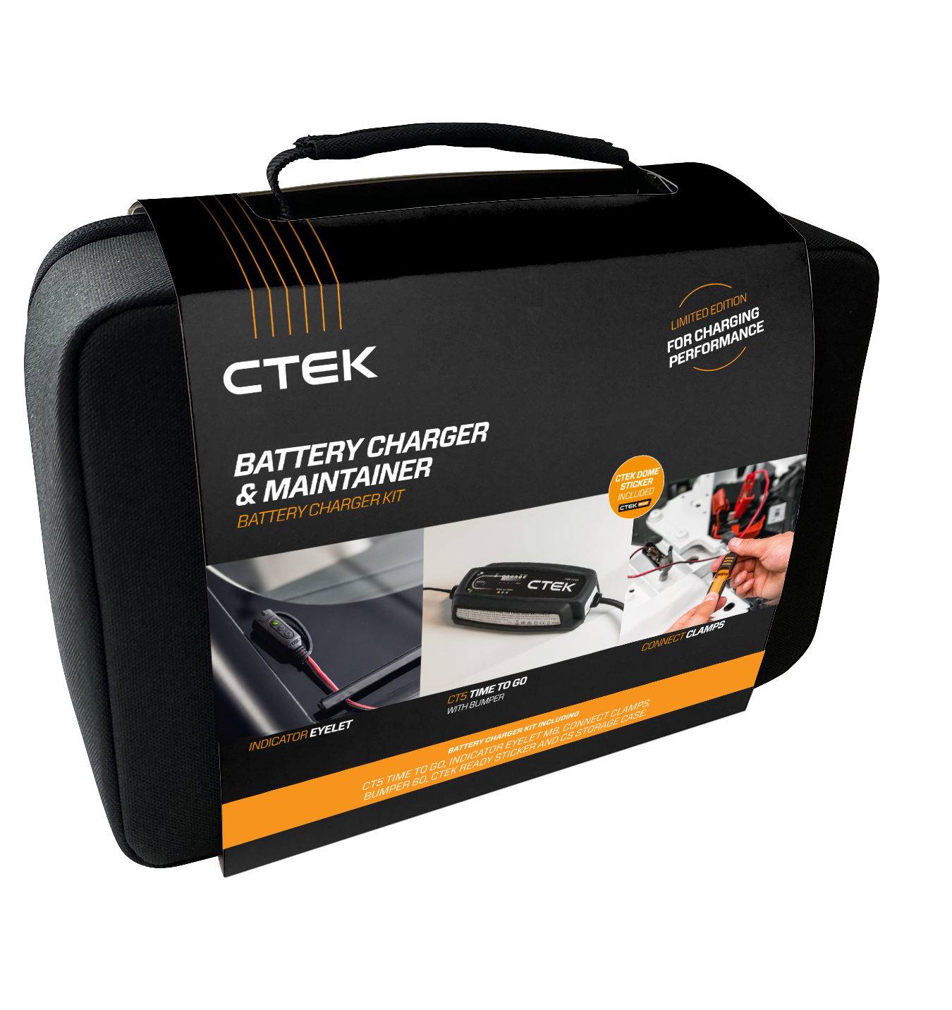 Chargeur CTEK Time To Go 12v 5A + bumper + jauge + sacoche