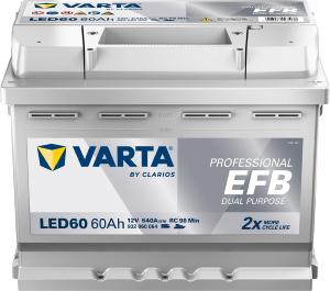 Batterie Varta LED60 12V 60ah/C20 - 70ah/C100 Décharge lente