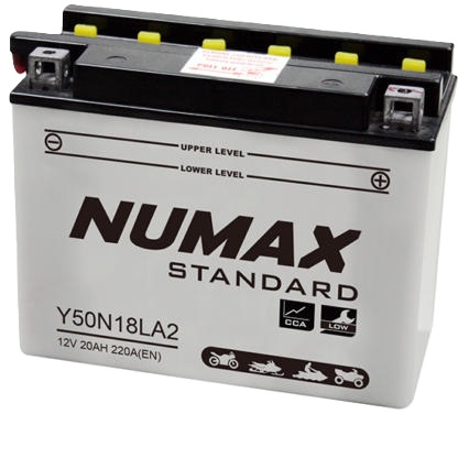Batterie moto NUMAX 12N18-3A / Y50-N18L-A/A2 12v 20ah 220A TONDEUSE