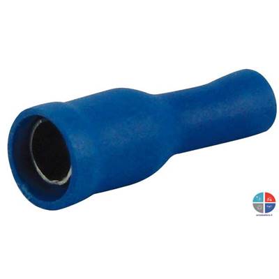 Cosse ronde femelle bleue 4mm pour 2.5mm²