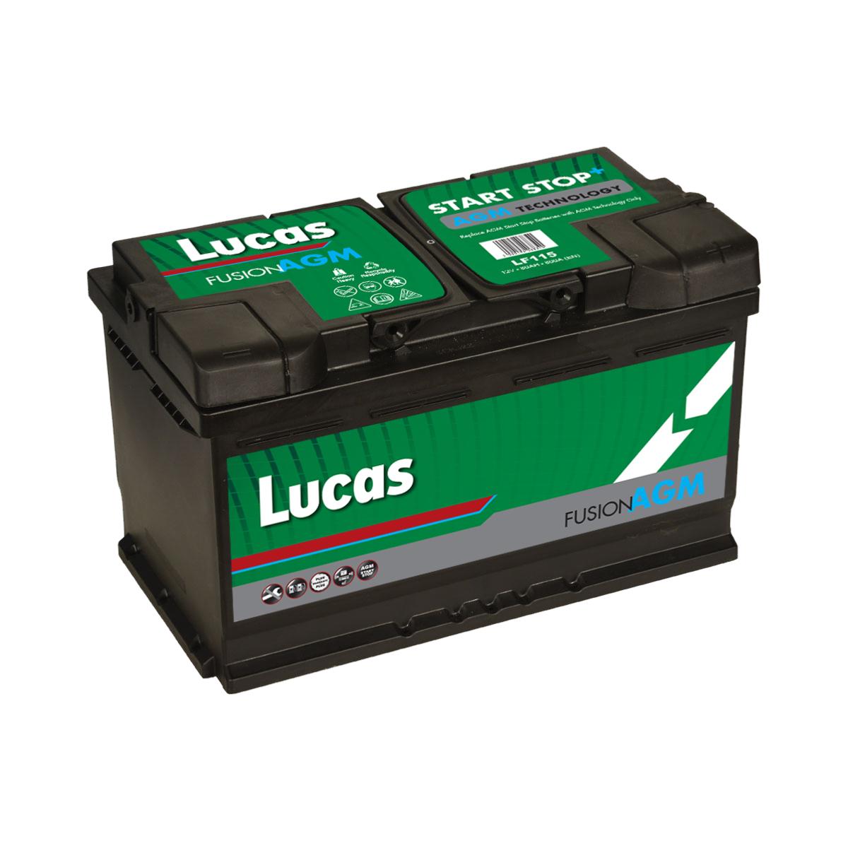 Batterie auto LF115 12V 80Ah / 800A LUCAS AGM START-STOP L4 F21