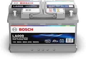 Batterie BOSCH Décharge lente AGM LA009 12v 80ah C20 Professional