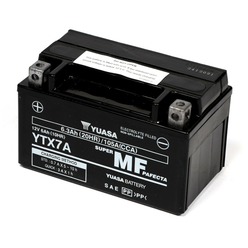 Batterie moto YUASA YTX7A WC 12V 6.3AH