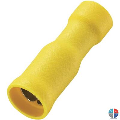 Cosse ronde Femelle 5mm pour 6mm² Jaune